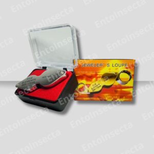 Lupa metálica doble de 20x-12mm y 10x-18mm con estuche